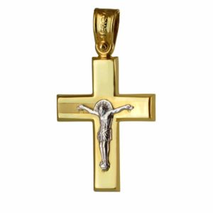Απλός βαπτιστικός ανδρικός σταυρός χρυσός 14Κ