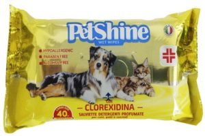 Μαντηλάκια καθαρισμού PetShine - Clorexidine, 40 τεμάχια