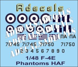 ADECALS 1/48 McDonnell F-4E Phantoms HAF