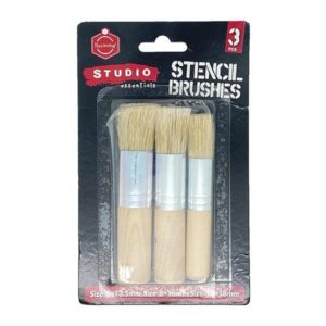 ΠΙΝΕΛΑ για stencil ΣΕΤ Brush set 3 pieces με συνθετική τρίχα