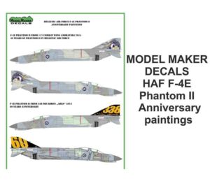 MODEL MAKER DECALS D72058 1/72 HAF F-4E Phantom II Anniversary paintings