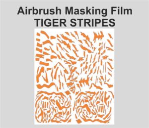 Airbrush Masking Film Tiger Stripes (Low Tack 1A4)