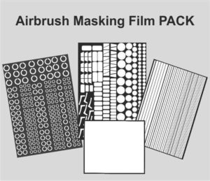 Airbrush Masking Film Pack Low Tack (3xA4+1A5plus)