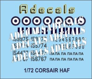 ADECALS 1/72 CORSAIR HAF