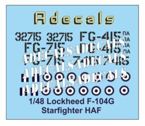 ADECALS 1/48 F-104G HAF