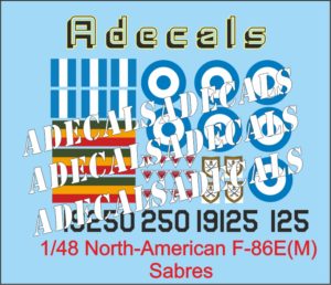 ADECALS 1/48 F-86E SABRE HAF