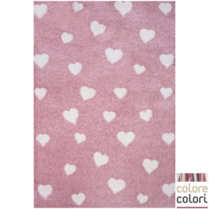 Shaggy παιδικό χαλί Cocoon 8391/55 ροζ με αστεράκια 160X230