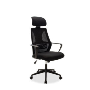 Καρέκλα γραφείου διευθυντή Dolphin pakoworld με ύφασμα mesh χρώμα μαύρο + Δώρο Γάντια Εργασίας(Εως 6 Άτοκες ή 60 Δόσεις)