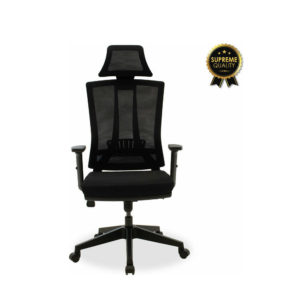 Καρέκλα γραφείου διευθυντή Edon pakoworld ύφασμα mesh μαύρο + Δώρο Γάντια Εργασίας(Εως 6 Άτοκες ή 60 Δόσεις)