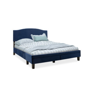Κρεβάτι Isabella pakoworld διπλό βελούδο σκούρο μπλε + Δώρο Γάντια Εργασίας(Εως 6 Άτοκες ή 60 Δόσεις)