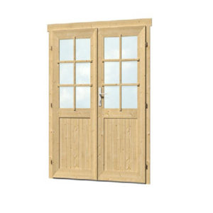Ξύλινη Πόρτα Δίφυλλη 28mm - 158,8 x 190cm (401950) (ΕΩΣ 6 ΑΤΟΚΕΣ ή 60 ΔΟΣΕΙΣ)