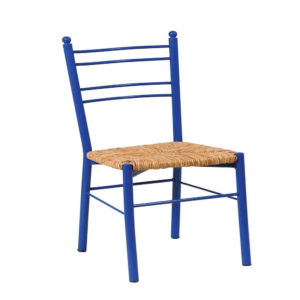 Μεταλλική Καρέκλα Ύδρα Με Κάθισμα Ψάθα + Δώρο Γάντια Εργασίας(Εως 6 Άτοκες ή 60 Δόσεις)