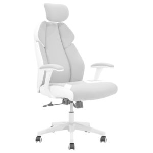 Καρέκλα γραφείου διευθυντή MOMENTUM Bucket pakoworld γκρι υφάσμα Mesh-πλάτη pu λευκό + Δώρο Γάντια Εργασίας(Εως 6 Άτοκες ή 60 Δόσεις)