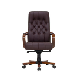 Καρέκλα γραφείου διευθυντή President pakoworld SUPREME QUALITY ξύλο-σκούρο καφέ τεχνόδερμα + Δώρο Γάντια Εργασίας(Εως 6 Άτοκες ή 60 Δόσεις)