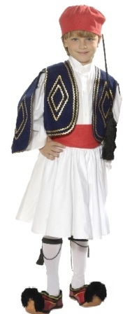 Παραδοσιακή Φορεσιά Τσολιά 6-12 Ετών MARK562 Τσολιάς Με καλύπτρες παπουτσιών Με Καλσόν