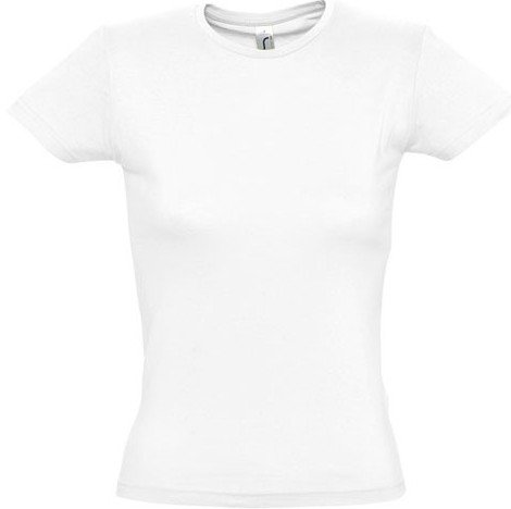 Sol s Miss 11386 Γυναικείο t-shirt Jersey 150 100% βαμβάκι 24 χρώματα WHITE-102