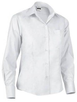 LSL Star Γυναικείο μακρυμάνικο πουκάμισο Ποπλίνα, 65% Πολυέστερ - 35% Βαμβάκι, 120gsm WHITE