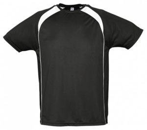 Sol s Match 11422 Ανδρικό T-shirt 100% Διαπνέον Interlock πολυέστερ 140gr BLACK-312