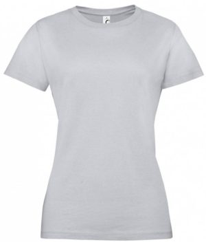 Sol s Regent Women 01825 Γυναικείο t-shirt 100% Ringspun βαμβάκι σεμί-πενιέ PURE GREY - 342