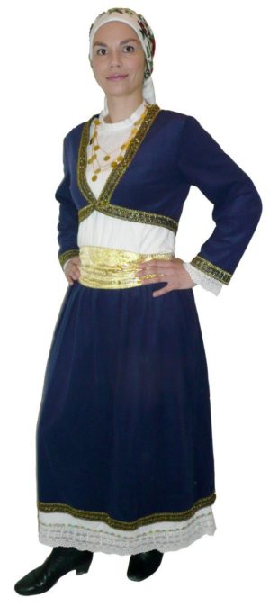 Παραδοσιακή Φορεσιά Κυκλαδίτισσα Γυναικεία MARK603 2 Σειρές Κολιέ