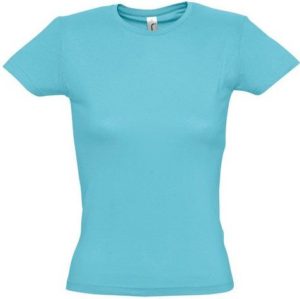 Sol s Miss 11386 Γυναικείο t-shirt Jersey 150 100% βαμβάκι 24 χρώματα ATOLL BLUE-225