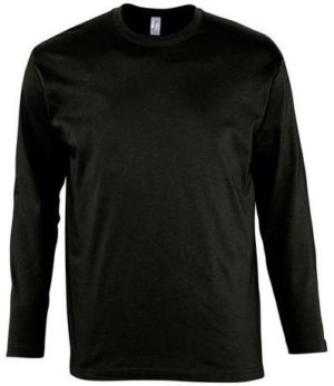 Sol s Monarch 11420 Ανδρικό t-shirt Jersey 150 γρ. - 100% βαμβάκι Ringspun σεμί-πενιέ DEEP BLACK-309