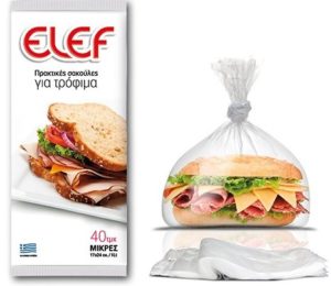 ELEF Πρακτικές Σακούλες για τρόφιμα 40τμχ Μικρές 17x24εκ/1Lt Ελληνικό Προϊόν
