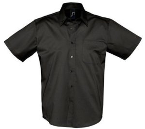 Sol s Brooklyn 16080 Ανδρικό κοντομάνικο πουκάμισο 100% Βαμβάκι BLACK-312