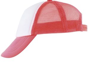 Sol s Bubble Kids - 03091 Παιδικό Πεντάφυλλο καπέλο με δίχτυ τζόκεϊ με σφουγγάρι WHITE/NEON CORAL - 515