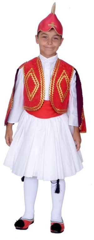 Παραδοσιακή Φορεσιά Κολοκοτρώνης 2-4 Ετών MARK705 Με καλύπτρες παπουτσιών Χωρίς Καλσόν