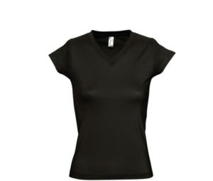 Sol s Moon 11388 Γυναικείο t-shirt Jersey 150 γρ. - 100% βαμβάκι Ringspun σεμί-πενιέ DEEP BLACK-309