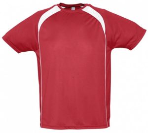 Sol s Match 11422 Ανδρικό T-shirt 100% Διαπνέον Interlock πολυέστερ 140gr RED-145