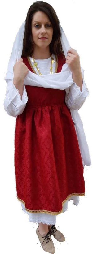Φορεσιά Πάρου S-XL Γυναικεία MARK817 Παραδοσιακή Στολή Πάρος 1 Σειρά Κολιέ Με Πόρπη