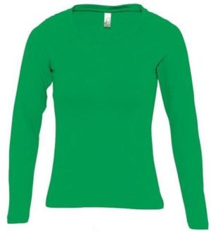 Sol s Majestic - 11425 Γυναικειο μακρυμάνικο t-shirt Jersey 150 γρ. - 100% βαμβάκι Ringspun σεμί-πενιέ KELLY GREEN-272