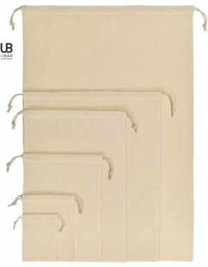 UBAG Lou L τσάντα Πουγκί με κορδόνια 100% Οργανικό βαμβάκι 130gsm 40x50εκ. NATURAL