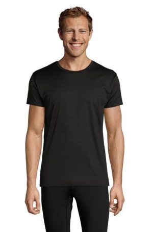 Sol s Sprint - 02995 Unisex αθλητικό T-shirt 100% Πικέ πολυέστερ, 130grs BLACK-312