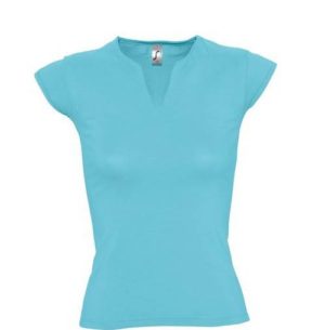 SOL S MINT 11165 Γυναικείο T-shirt Jersey 170grs - 95% Βαμβάκι Ringspun πενιέ - 5% Ελαστάν ATOLL BLUE-225