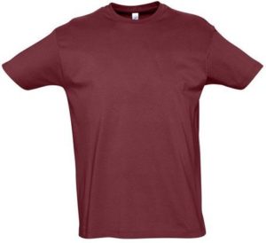 Sol s Imperial 11500 Ανδρικό t-shirt Jersey 190gr 100% βαμβάκι BURGUNDY-146