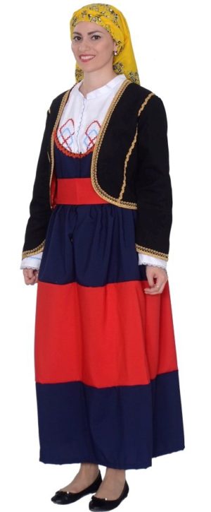 Παραδοσιακή φορεσιά Μανιάτισσα παιδική MARK611 1 Σειρά Κολιέ Με μαντήλι