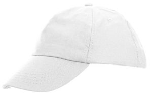 Fun 00806 Παιδικό καπέλο τζόκει 100% βαμβάκι Νο56 πίσω κούμπωμα χρατς WHITE