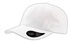 ATLANTIS DAD HAT Εξάφυλλο καπέλο τζόκεϊ 100% Βαμβάκι chino twill, 280g/m WHITE