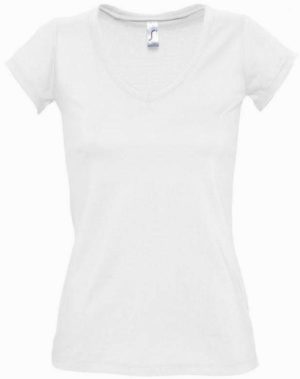 SOL S MILD 11387 Γυναικείο T-shirt Jersey 150g/m 100% Βαμβάκι Ringspun σεμί-πενιέ WHITE-102