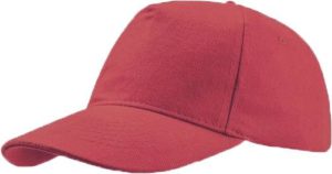 Atlantis Liberty Five Buckle πεντάφυλλο καπέλο τζόκεϊ 100% Βαρύ βουρτσισμένο βαμβάκι RED