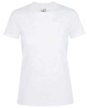 Sol s Regent Women 01825 Γυναικείο t-shirt 100% Ringspun βαμβάκι σεμί-πενιέ WHITE-102