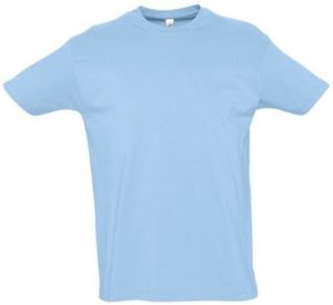 Sol s Imperial 11500 Ανδρικό t-shirt Jersey 190gr 100% βαμβάκι SKY BLUE-220