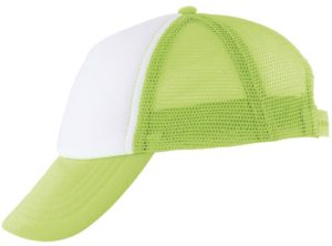 Sol s Bubble Kids - 03091 Παιδικό Πεντάφυλλο καπέλο με δίχτυ τζόκεϊ με σφουγγάρι WHITE/NEON GREEN - 516