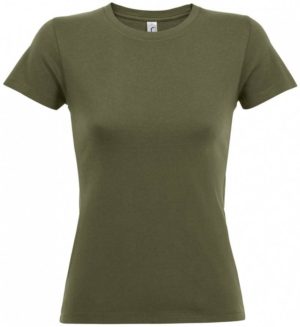 Sol s Regent Women 01825 Γυναικείο t-shirt 100% Ringspun βαμβάκι σεμί-πενιέ ARMY-269