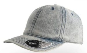 ATLANTIS DAD HAT Εξάφυλλο καπέλο τζόκεϊ 100% Βαμβάκι chino twill, 280g/m CLEAR WASH DENIM