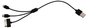 Powerplus USB2 MULTICABLE Καλώδιο 25cm Micro USB, Iphone 4, 5, 6 & Lightning