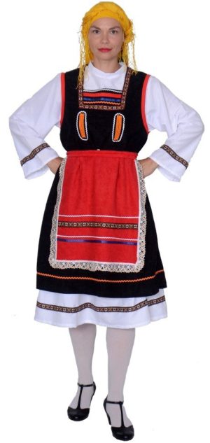 Παραδοσιακή Φορεσιά Θρακιώτισσα S-XL Γυναικεία MARK560 3 Σειρές Κολιέ Χωρίς Μαντήλι